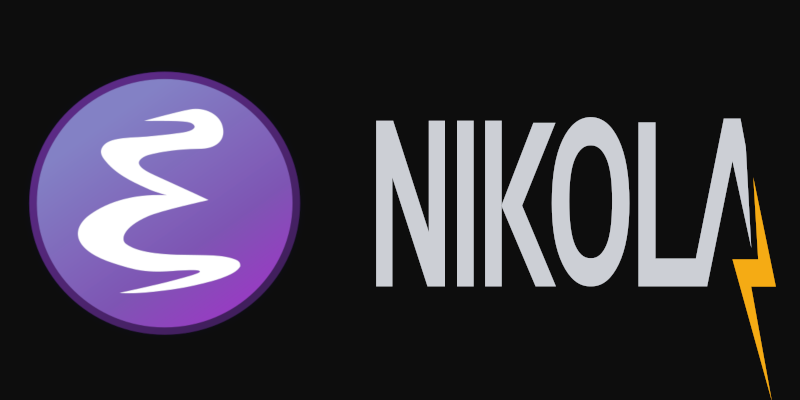 Emacs and Nikola logos